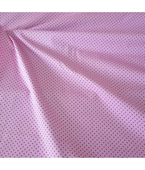 Ткань хлопок Горошек на розовом фоне