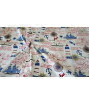 Ткань хлопок Корсар на белом фоне